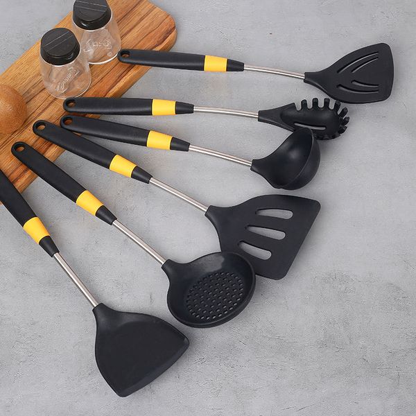 

non stick cooking 7 sets of silicone spatula soup spoon kitchenware