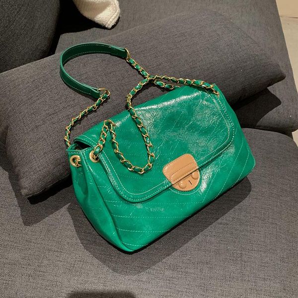 

evening bags high-quality leather chain shoulder bag fashion designer women's handbag crossbody ladies soft casual tote