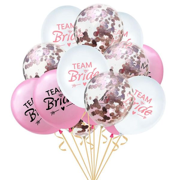 

party decoration 12inch bride latex balloons wedding confetti ballon hen bachelorette just married foil balloon to be