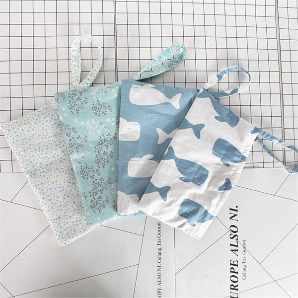 

cosmetic bags & cases fresh blue series mobile phone bag cotton all-match zipper printing wallet simple and economical portable card case