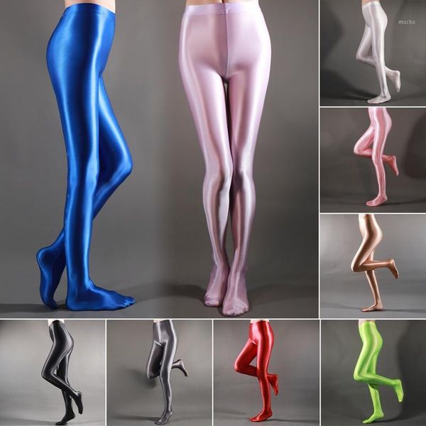 

yoga outfit 2021 glossy opaque pantyhose shiny high waist tights stockings pants training women sports leggings fitness