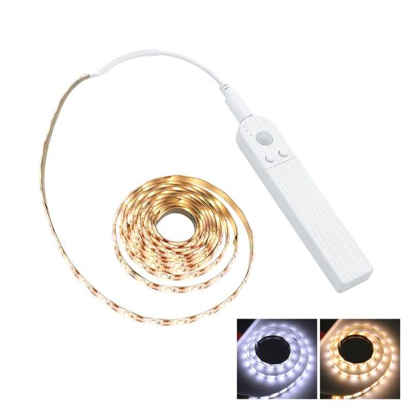

strips anblub 1m 2m 3m motion sensor led night light bed cabinet stairs strip lamp battery powered for tv backlight lighting