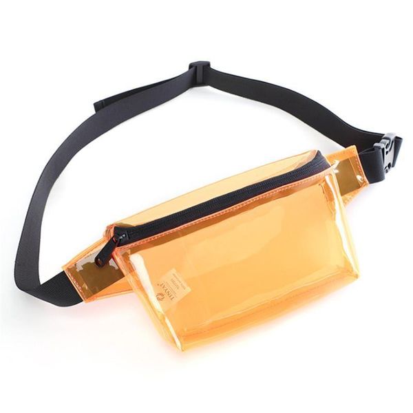 

waterproof waist bags women transparent fanny pack female clear belt bag outdoor waist packs laser chest phone pouch