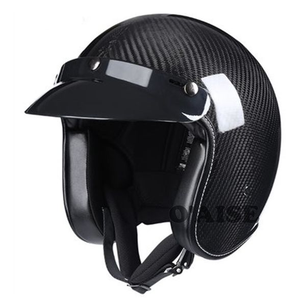 

carbon fiber motorcycle helmets pure bright or matte black color tk40