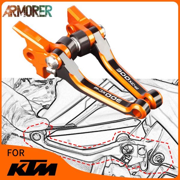 

motorcycle brakes dirt bike pivot brake clutch levers for 250 300 400 450 500 530 xc-w 350 xc-f motocross accessories 2009 2010 2012