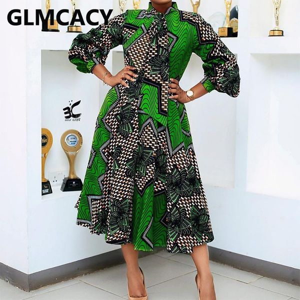 

casual dresses long sleeve dashiki printed elegant midi dress, Black;gray