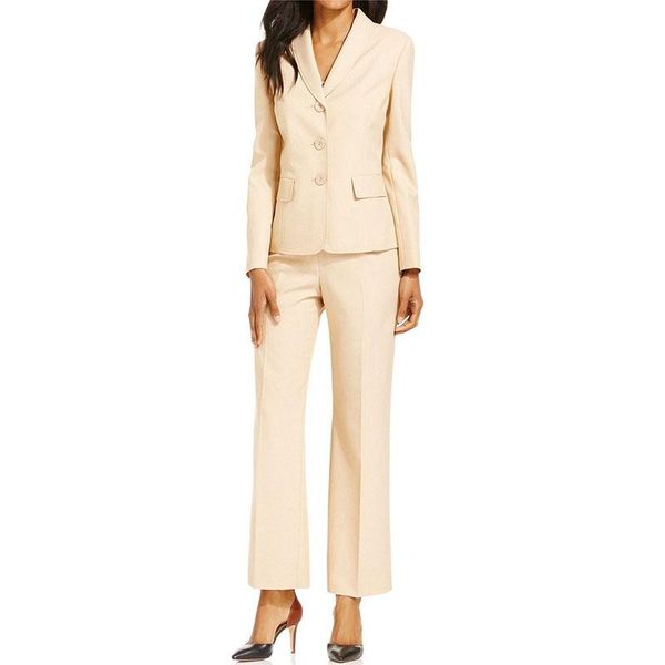 

women pant suits custom made ladies business female elegant work wear women's formal uniform (jacket+pants) two piece pants, White