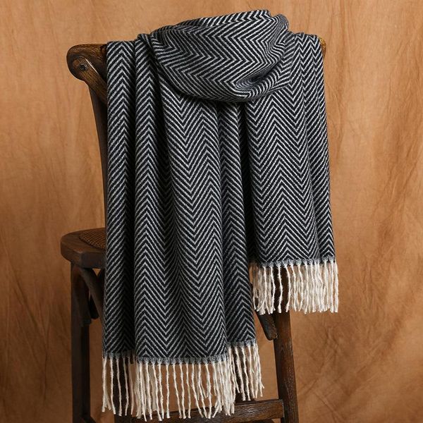 

scarves fashion plaid scarf women men autumn winter cashmere shawl blanket tassel thick warm female, Blue;gray