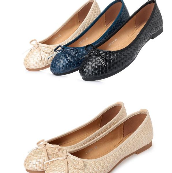 

women's shoes in spring and autumn flat bottom round head bowknot@777, Black
