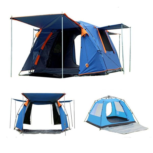 

double layer 3-4 person automatic waterproof windproof super strong camping tent beach tents and shelters