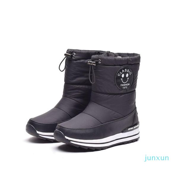 

wholesale- plus size 34-43 snow for women shoes zipper keep warm thick fur winter fashion ankle female, Black