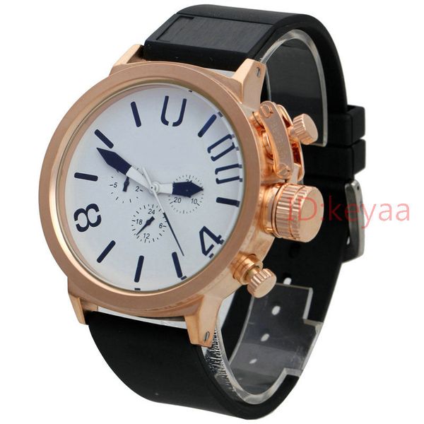 

designer watches designer watch luxury watch gold case mens boat sports 50mm big silver rubber classic automatic movement mechanical wrist, Slivery;brown