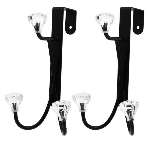 

hooks & rails 2pcs creative household punch-clothes hanging (black)