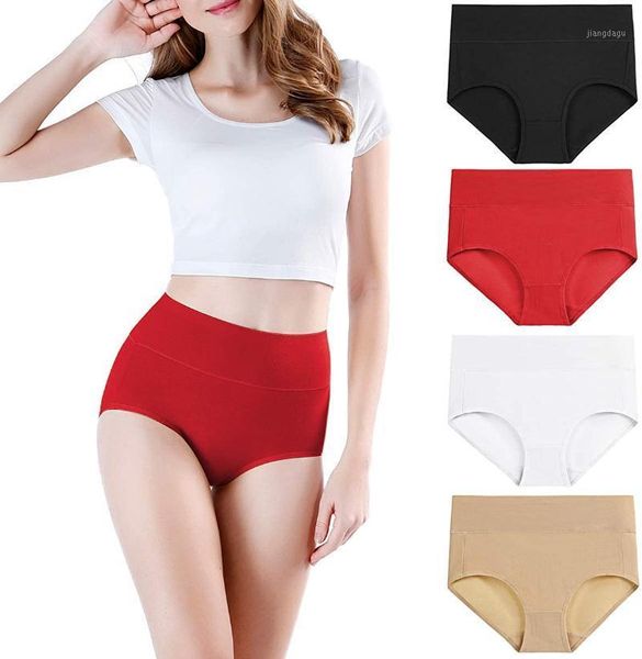 

women's panties high waisted cotton underwear quality quick dry solid comfortable stretch briefs soft full coverage, Black;pink
