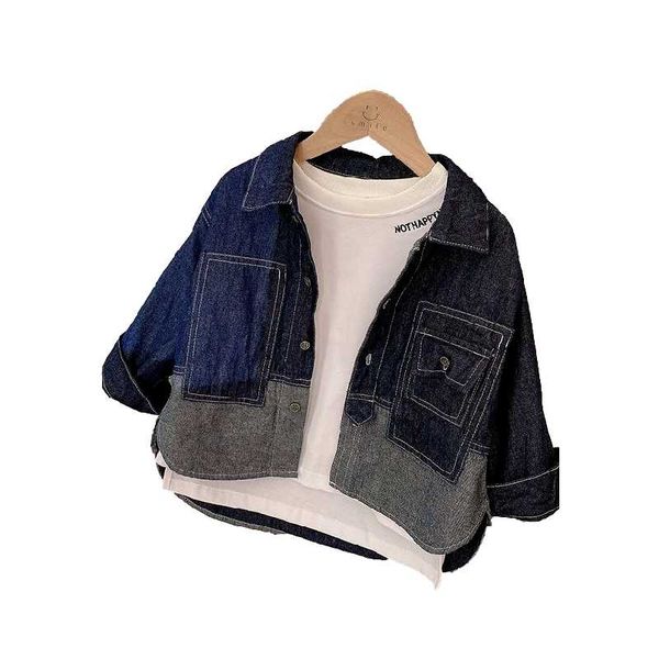 

jackets spring autumn boys clothes casual jacket teens children jeans coats little kids denim outerwear costume 3 4 6 8 10 12 years, Blue;gray