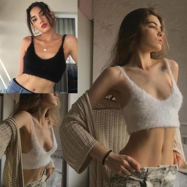 

women's tanks & camis 2021 hippocampus short sling vest clothing, White