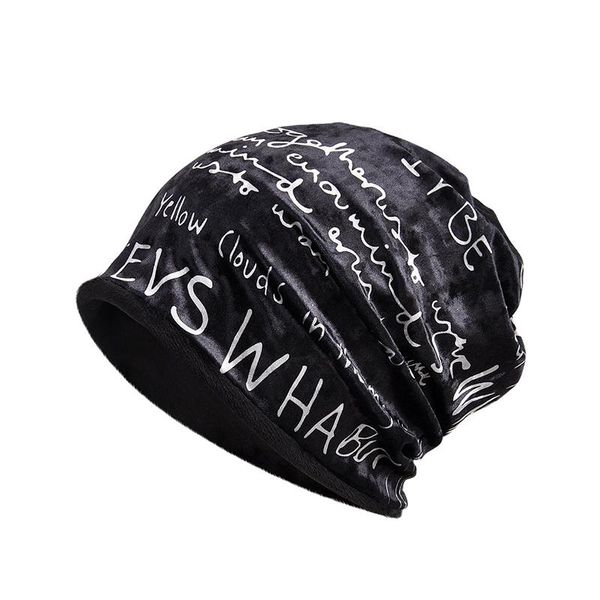 

beanie/skull caps 2021 dual-use bib hat winter women's letters plus velvet outdoor riding ski warm hood designer bonnets wholesale, Blue;gray