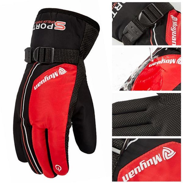 

ski gloves men's winter warm mountain climbing thickened plus velvet windproof outdoor sports cycling mtb calm