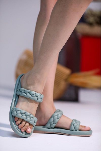 

sandals puff tressia pine green, Black