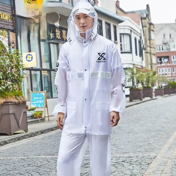 

raincoats aesthetic hiking raincoat men waterproof transparent white running rains regenjacke outdoor product ei50rc