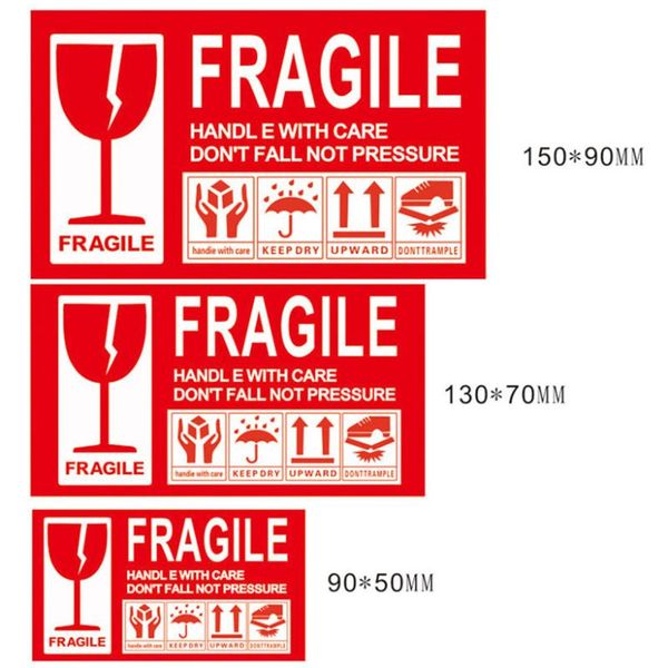 

gift wrap 50/100pcs fragile warning label sticker logistics accessories hazard sign handle with care keep express adhesive