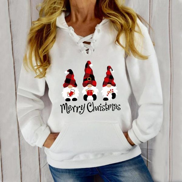 

women's hoodies & sweatshirts hooded autumn long sleeve christmas printed fleece hoodie sweatshirt pullover blouse winter clothes wome, Black