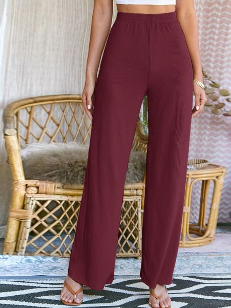 

high waist wide leg pants e4xx#, Black;white