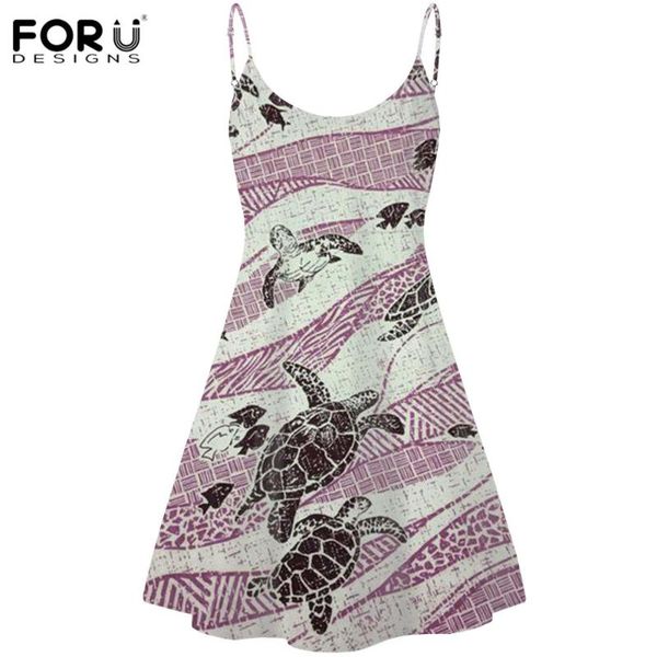 

casual dresses forudesigns polynesian sea turtle prints backless off shoulder women summer dress elegant knee length vestidos clothing, Black;gray