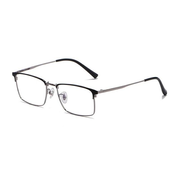 

fashion sunglasses frames titanium alloy glasses frame men style full rim eyeglasses optical spring hinges shortsighted spectacles, Black