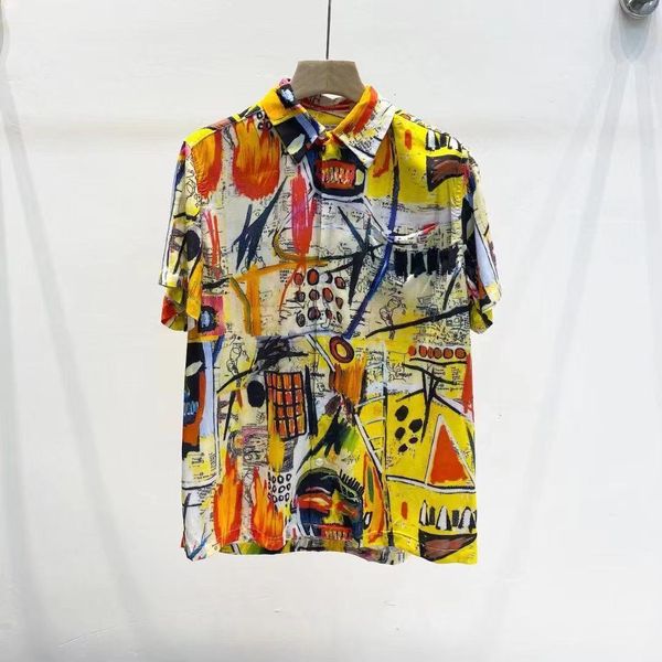 

men's casual shirts casual cotton shirt, luxury short sleeve shirt s 2xl # a82, dragon tiger, basque, waco maria, 2021, White;black