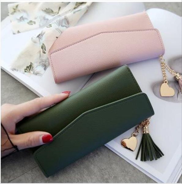 

fashion womens wallets simple zipper purses black white gray red long section clutch wallet soft pu leather money bag, Red;black