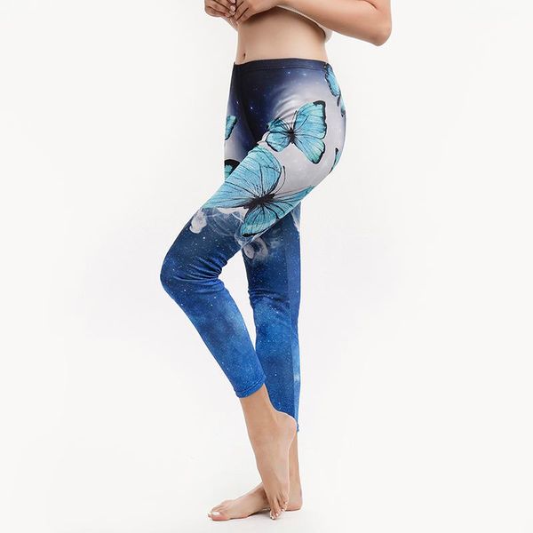 

women's leggings women 2021 butterfly print fitness stretch plus size pants trousers fashion sport skinny female, Black