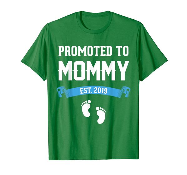 

promoted to mommy est. 2019 new mom gift shirt, White;black