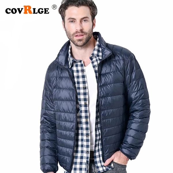 

covrlge men winter jacket ultra light 90% white duck down lightly carry casual portable winter coat male down parkas mwy003 220105, Black
