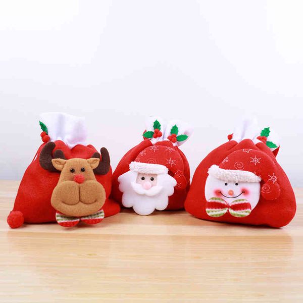 

christmas gift bag decoration candy bag cartoon santa claus three-dimensional children's