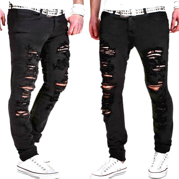 

men's pants casual for spring, Black