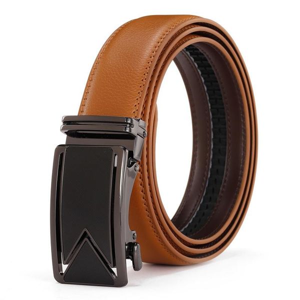 

belts men's designer leather belt automatic buckle plus color adjustable genuine cow for men 3.5cm, Black;brown