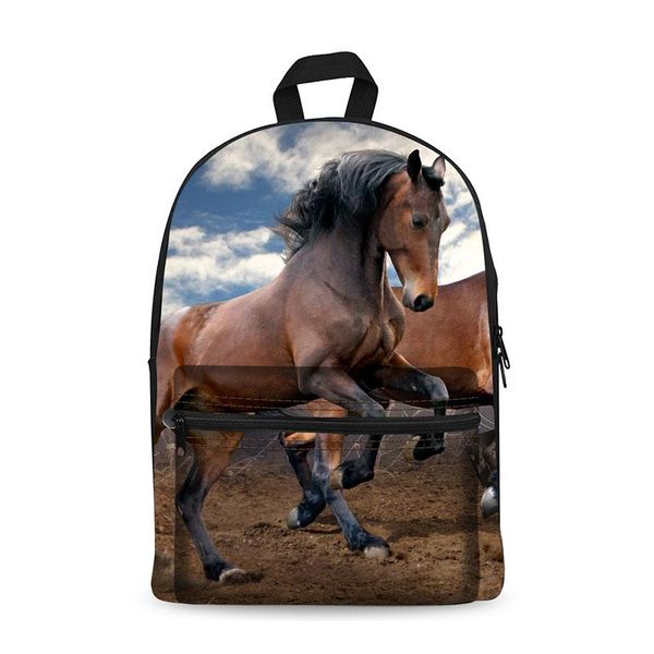 

backpack 3d horse printing high school cool for teenage girls boys functional bag travel mochila rucksack