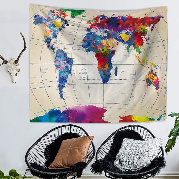 

tapestries wall hanging tapestry watercolor printed multifunctional beach towel door curtain background decor