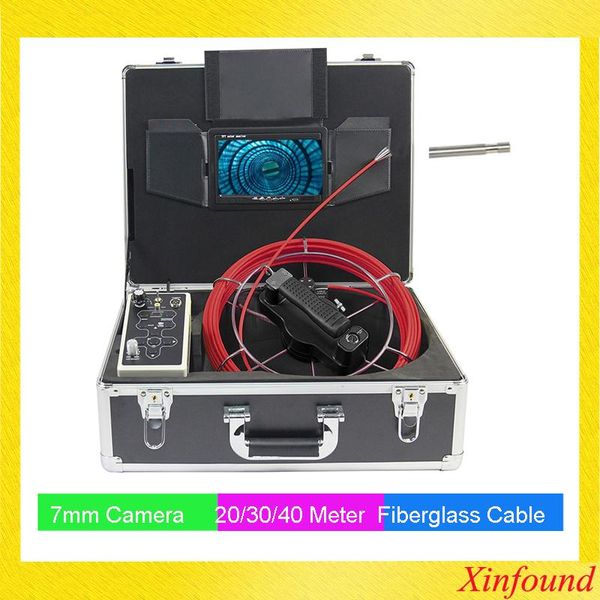 

cameras mini camera 7mm head endoscope inspection hand held with 20meter cable dvr sewer drain pipe 7inch lcd
