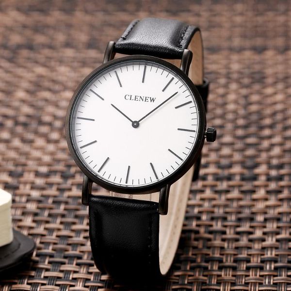 

wristwatches cle brand simple fashion business casual two-pin watches lovers deep waterproof, Slivery;brown