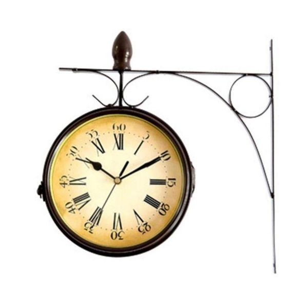 

wall clocks european-style double-sided clock creative classic monochrom