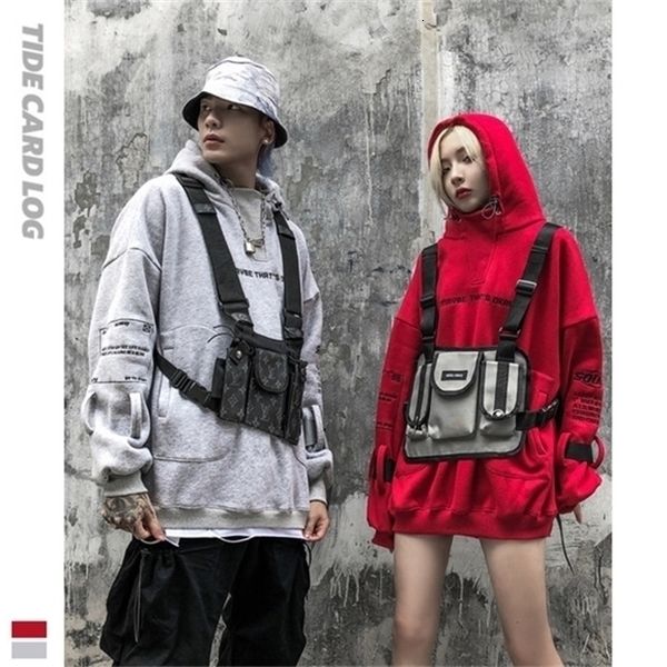 

autumn and winter tide brand hip hop letter embroidery hooded men's and women's sweater street couple high street hooded loose gdy, Black