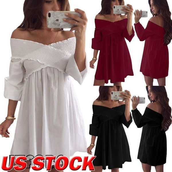 

autumn womens mini dresses summer loose casual off-shoulder party evening swing short dress fashion streetwear women's two piece pants, White