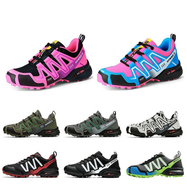 

breathable men women hiking shoes color pink purple army green bred grey black mens sport snerakers size 36-44