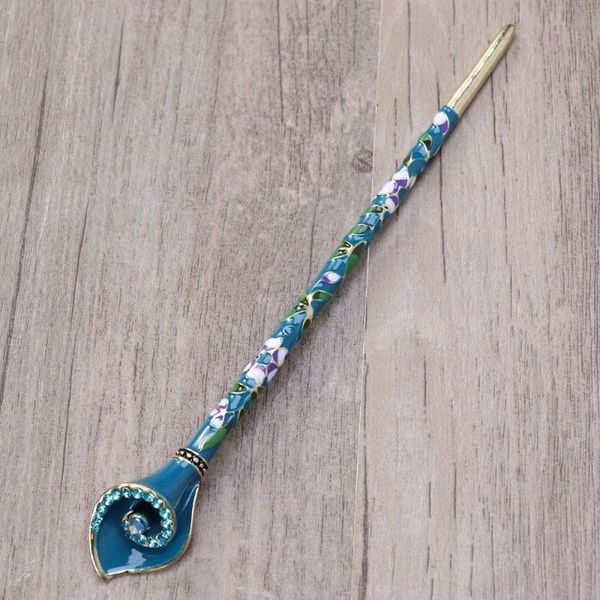 

hair clips vintage colored drawing chopsticks decor hairpin clip stick (random color)