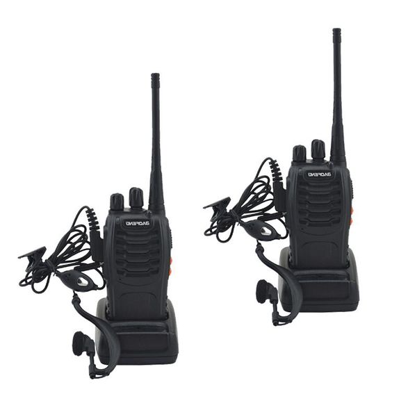 

walkie talkie portable communication radio baofeng, 2 seconds 888s uhf 400-470mhz 16 channels with headset bf888s, transceiver