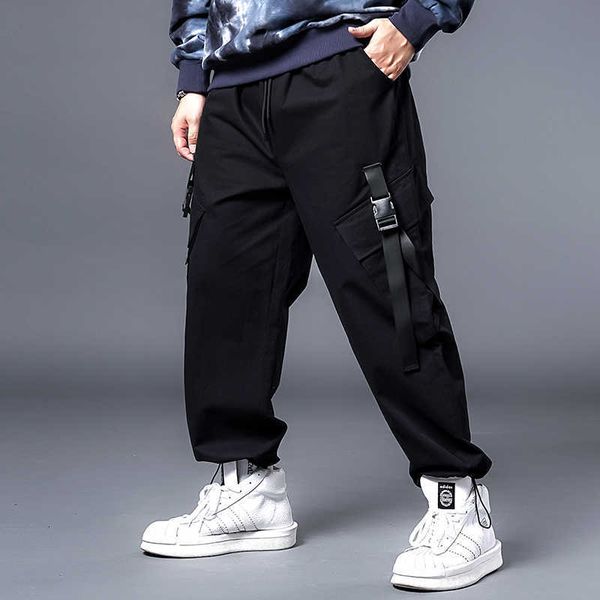 

men's pants plus 7xl 6xl 5xl hip hop streetwear beam foot jogger leisure sports trousers fashion men pozc, Black