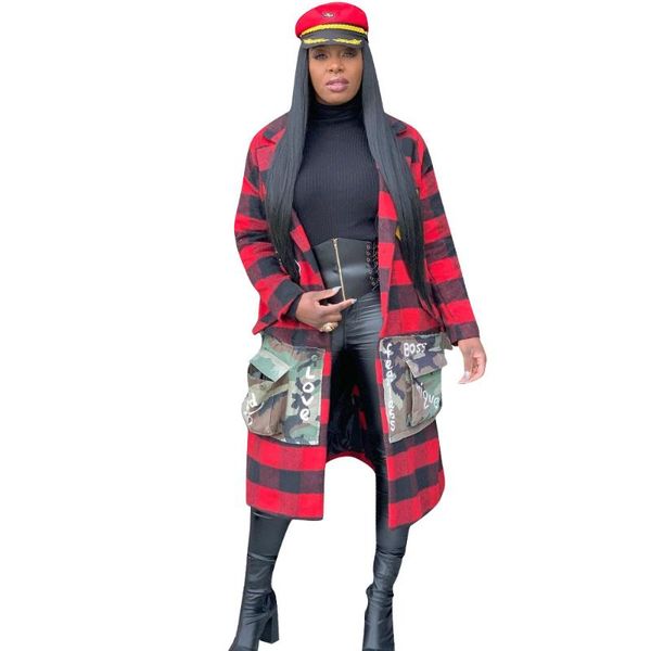 

women print letter long jacket coat women's trench coats, Tan;black