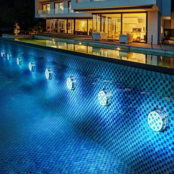 

underwater lights battery operated 10leds rgb led submersible light night lamp garden swimming pool for wedding party vase bowl.